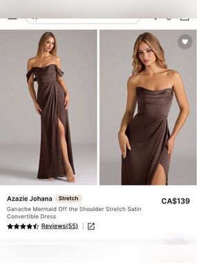 Azazie Johana Bridesmaid Dress in Ganache